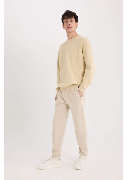 Slim Fit Dar Kesim Fermuar Cepli Pike Eşofman Altı D5258AX25SP