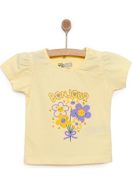 Basic Kız Çiçek Baskılı T-Shirt Kız Bebek modelleri