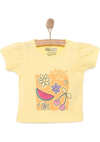 Basic Kız Meyve Baskılı T-Shirt Kız Bebek