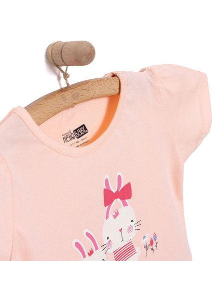 Basic Kız Tavşan Baskılı T-Shirt Kız Bebek modelleri