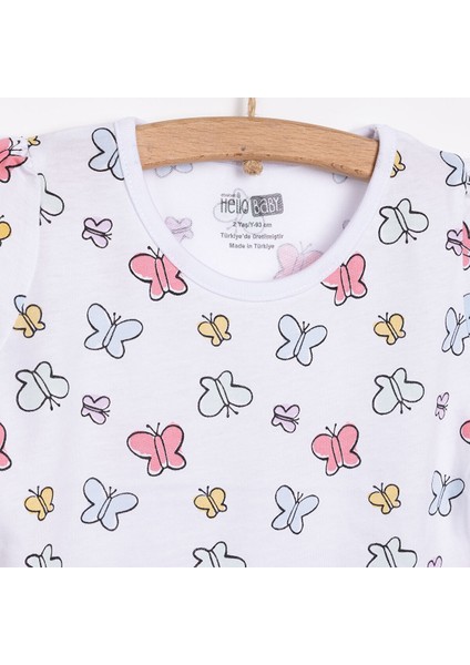 Basic Kız Kelebek Desenli T-Shirt Kız Bebek modelleri