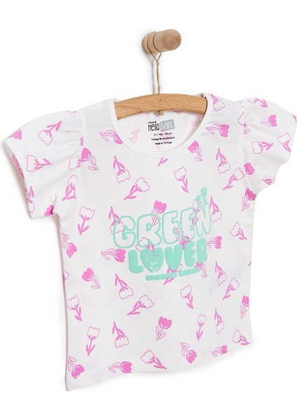 Basic Kız Lale Desenli T-Shirt Kız Bebek fiyatları