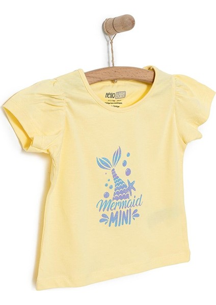 Basic Kız Deniz Kızı Baskılı T-Shirt Kız Bebek