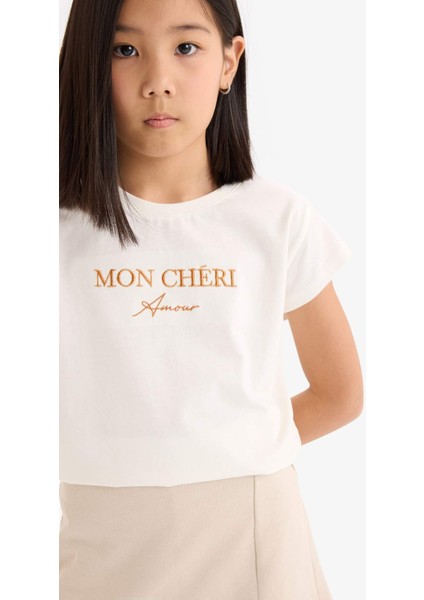 Kız Çocuk 2'li Takım Baskılı Kısa Kollu Tişört Şort Etek E1260A825SM indirimleri