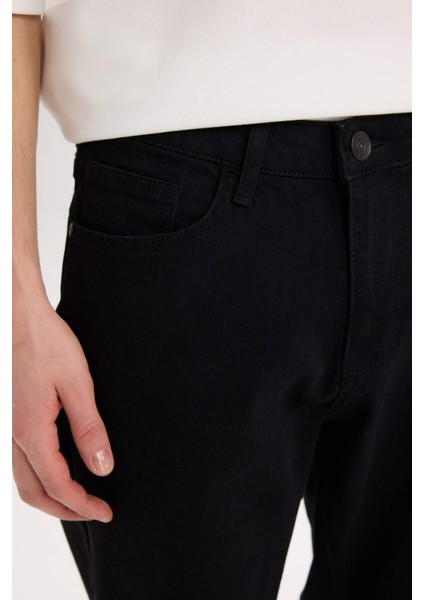 Diago Comfort Fit Rahat Kalıp Yüksek Bel Geniş Paça Siyah Jean Pantolon E3323AX25SP