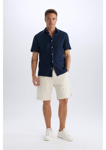 %100 Pamuk Regular Fit Polo Yaka Kısa Kollu Gömlek D6105AX25SP