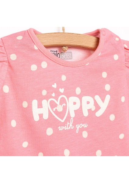 Basic Kız Happy Desenli T-Shirt Kız Bebek modelleri