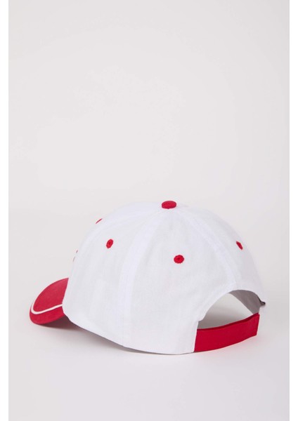 Kadın Etiket Baskılı Dokuma Beyzbol Basketbol Şapkası D7994AX25SM fırsatları