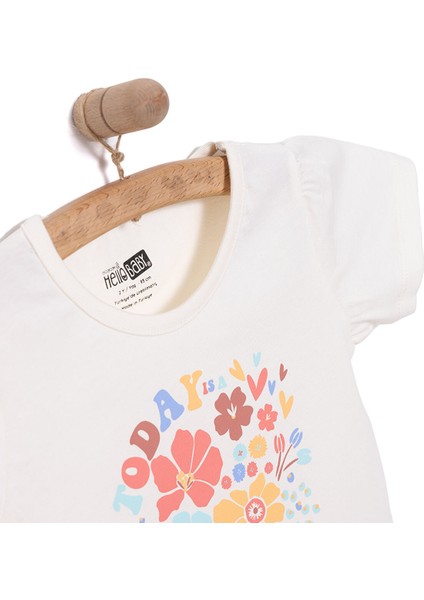 Basic Kız Çiçek Baskılı T-Shirt Kız Bebek modelleri
