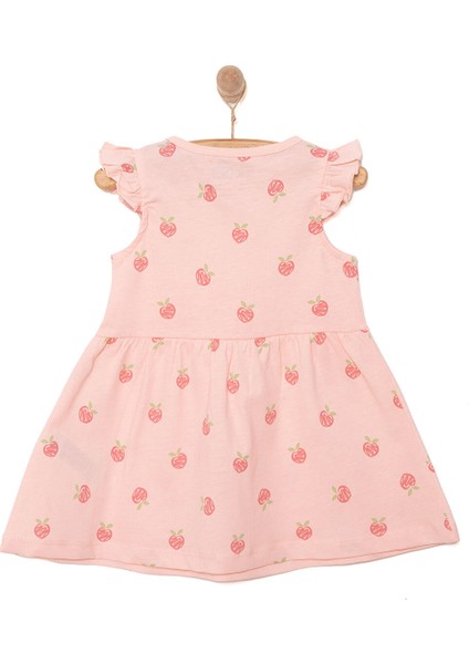 Basic Kız Şeftali Desenli Elbise Kız Bebek fiyatları