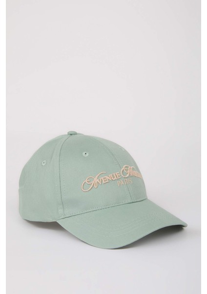 Kadın Etiket Baskılı Dokuma Beyzbol Basketbol Şapkası D7989AX25SM fiyatları