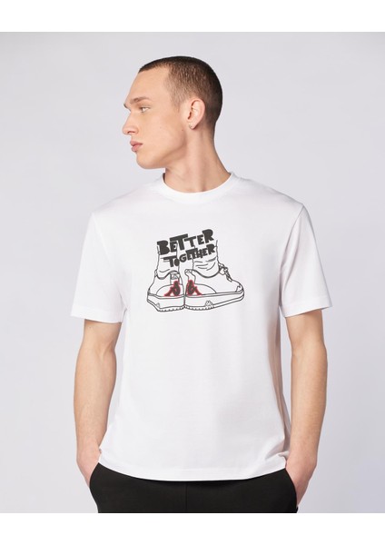 Glabu Tur Erkek Beyaz Regular Fit Tişört