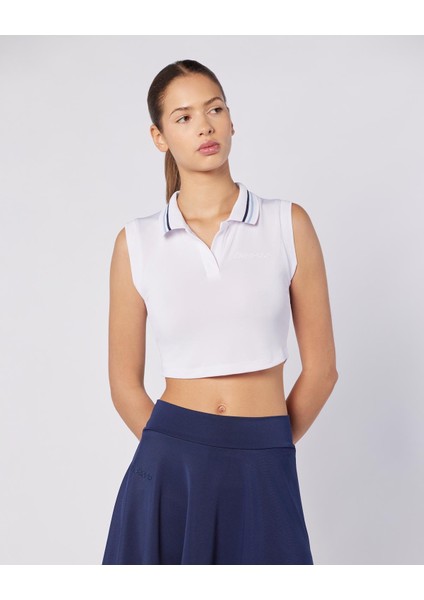Elegance Polo Tank Kadın Beyaz Regular Fit Atlet modelleri
