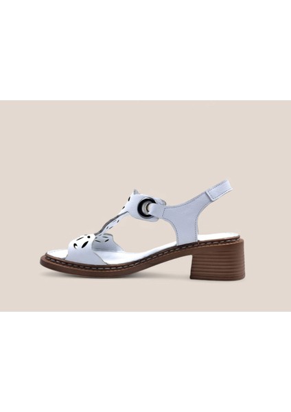 B251674 Deri Cırtlı Kadın Beyaz Topuklu Sandalet modelleri