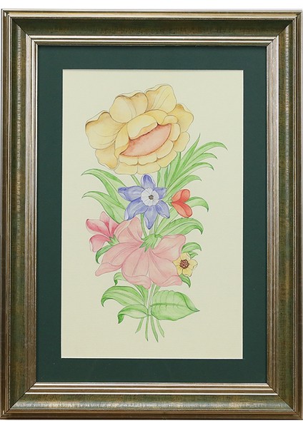 El Işçiliği Suluboya Tablo 42 x 57 cm - 6202