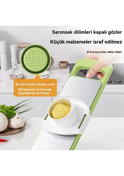 Yedi Bir Arada Ev Mutfak Çok Fonksiyonlu Paslanmaz Çelik Kesici (Yurt Dışından)