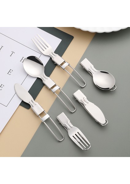 304 Paslanmaz Çelik Kamp Katlama Çok Fonksiyonlu Taşınabilir Katlanabilir Kaşık (Yurt Dışından) fiyatları