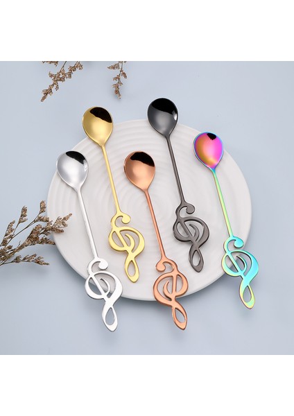 304 Paslanmaz Çelik Müzik Sembolleri Yaratıcı Kahve Kaşığı (Yurt Dışından) fırsatları
