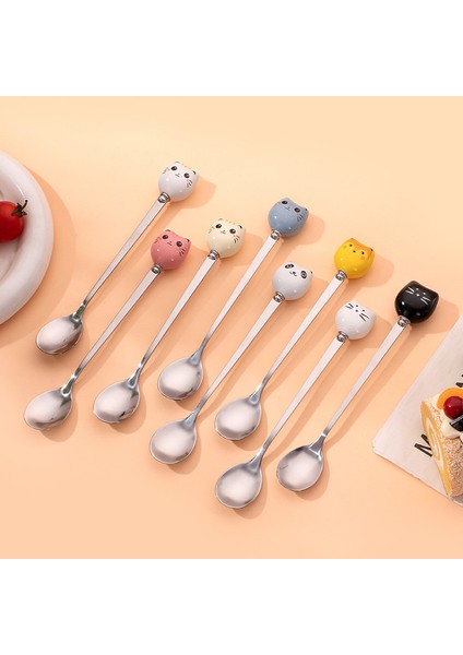 Yeni Çizgi Film Serisi Çocuklar Seramik Saplı Paslanmaz Çelik Kaşık (Yurt Dışından) fırsatları