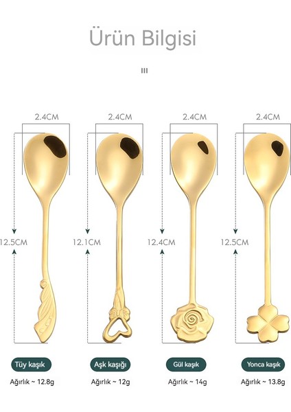 304 Karıştırma Paslanmaz Çelik Kaşık Çatal Seti (Yurt Dışından) modelleri