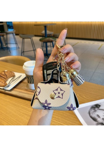 Yaratıcı Deri Anahtarlık Taşınabilir Saklama Kulaklık Cüzdan (Yurt Dışından)