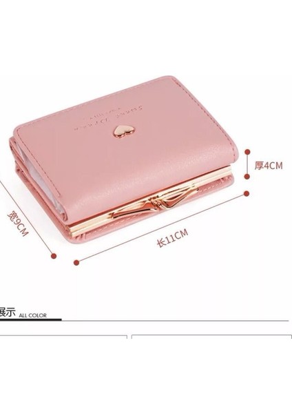 Kadın Kısa Mini Sevimli Katlanır Çoklu Kart Cüzdan (Yurt Dışından) indirimleri