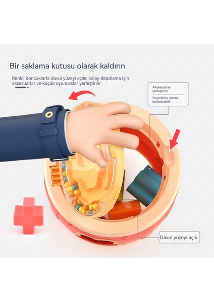 Çocuklar Için Çok Fonksiyonlu Eğlenceli Davul Eğitici Oyuncaklar (Yurt Dışından)