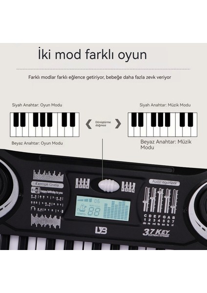 Çocuklar 37 Harpsichord Müzik Aletleri Müzik Oyuncak (Yurt Dışından) indirimleri