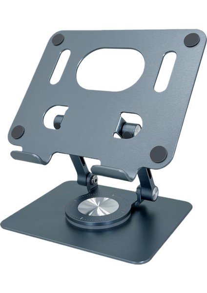 Tablet Standı 360° Kaldırma Döndürme Katlanır Taşınabilir Yükseltme Metal Stand (Yurt Dışından)
