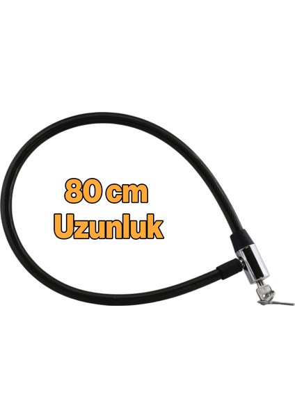 Bisiklet Kilidi 80 cm Halat Zincir Kilit Motosiklet Çelik Kilit Çap 14 Ø Hırsız Önleme Güvenlik