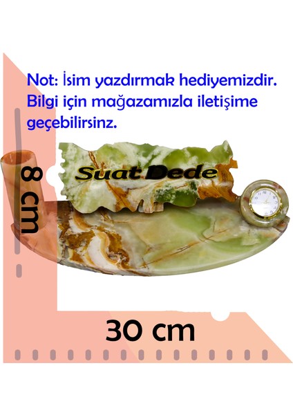 Onyx Türkiye Haritası - Kalemlikli ve Saatli Masa Isimliği Oniks Taş fiyatları