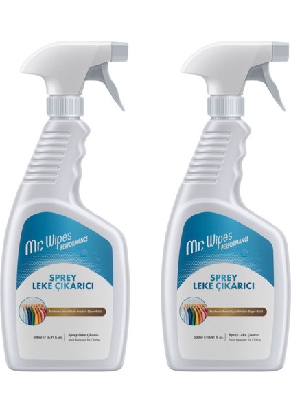 Mr. Wipes Performans Sprey Leke Çıkarıcı 500 ml x 2 Adet