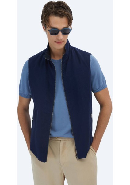 Lacivert Pamuk Karışımlı Dokuma Spor Yelek fırsatları
