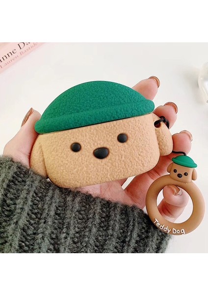Apple Pro Teddy Dog Bluetooth Kulaklık Koruyucu Kılıf Için (Yurt Dışından)