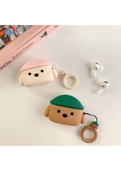 Apple Pro Teddy Dog Bluetooth Kulaklık Koruyucu Kılıf Için (Yurt Dışından)