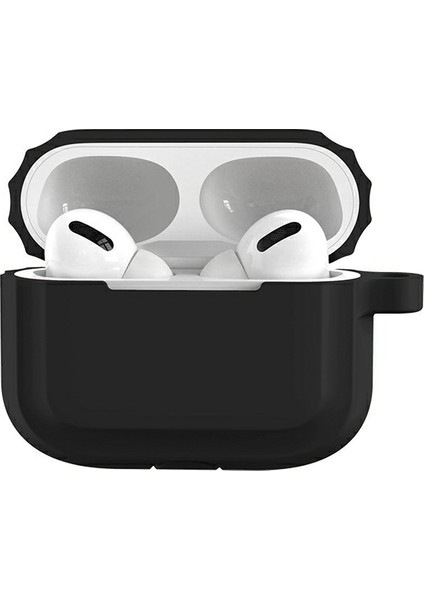 Airpods Pro Için Pro (Siyah) Kulaklık Yumuşak Silikon Kılıf (Siyah) (Yurt Dışından)