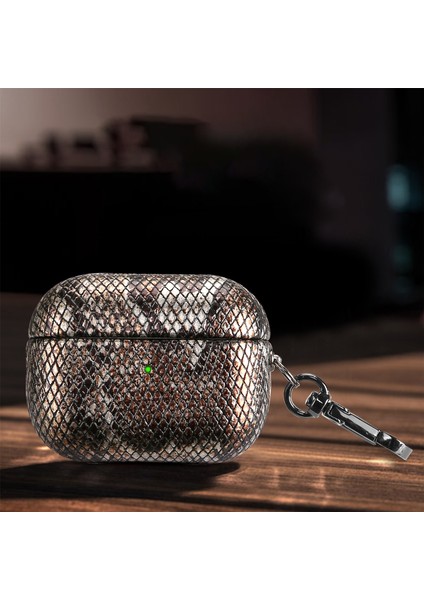 Airpods Pro Için J01 Yılan Derisi Kulaklık Kılıfı (Yurt Dışından)