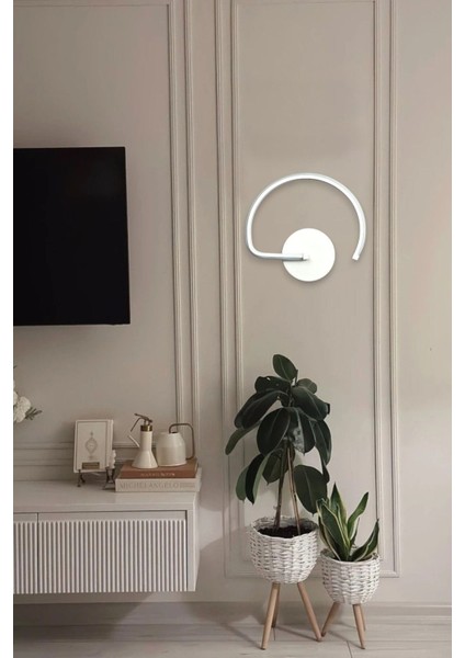 Gigi Aplik Modern Tasarım Beyaz Renk - Gün Işığı Ledli Banyo - Mutfak - Salon LED Duvar Aplik