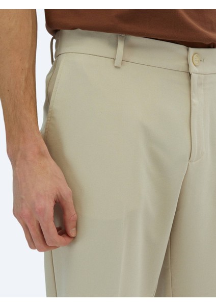 Ekru Dokuma Jogging Fit Casual Pantolon modelleri