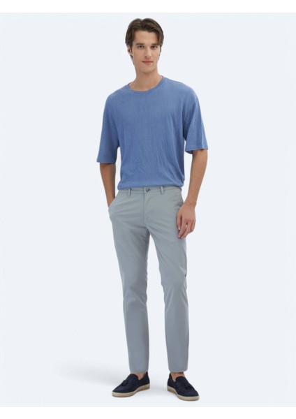 Gri Dokuma Casual Pantolon