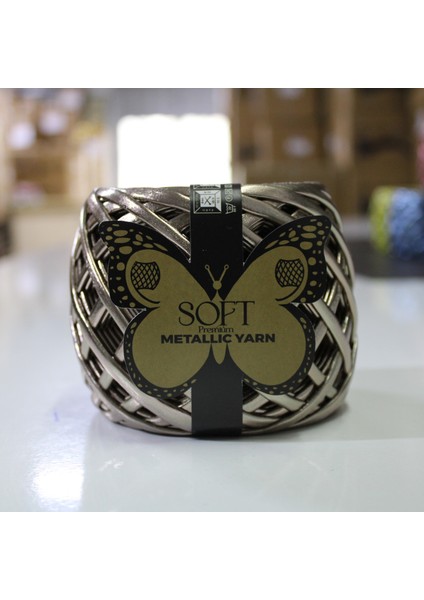 Metalik Örgü Ipi Beige 4lü Paket Olarak Satılcacaktır. 2 Parça Ip(30+30,40+20 Vb)