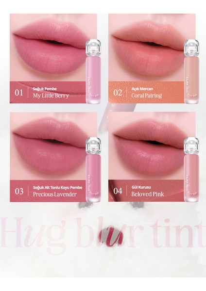 Hafif Ve Köpüksü Dokusuyla Pürüzsüz Görünüm Sunan Tint Clio Hug Blur Tint (008 Gentle Hug Plum)