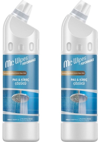 Mr. Wipes Performans Pas Kireç Sökücü 500 ml x 2 Adet
