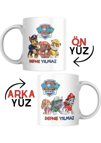 Çocuklar İçin Çift Taraflı Baskı Çizgi Film Karakterli Eğlenceli Paw Patrol Tasarımlı Kupa Bardak fiyatları