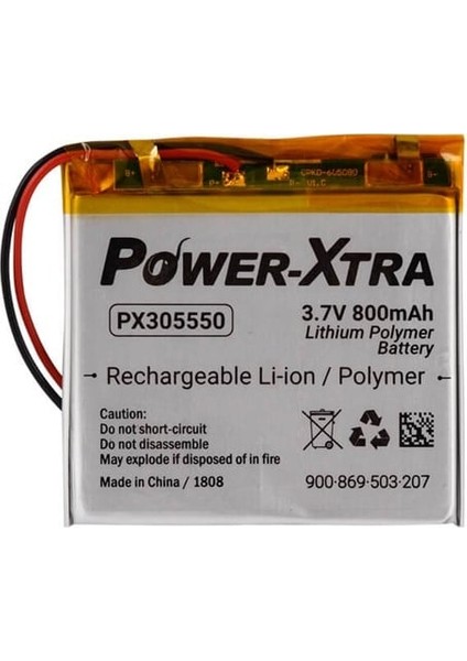 PX305550 - 3.7V 800 Mah Li-Polymer Pil - Devreli