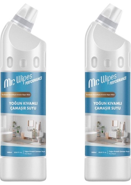 Mr. Wipes Performans Yoğun Kıvamlı Çamaşır Suyu 500 ml x 2 Adet