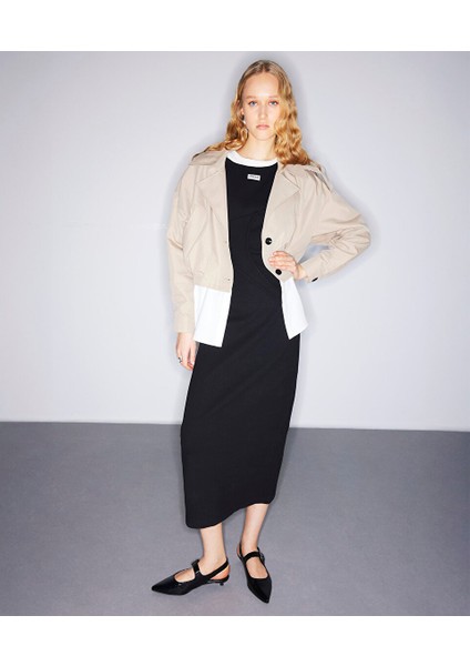 Colorblock Penye Elbise TS1250002225001
