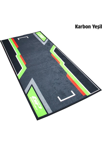 Universal Motosiklet Halısı Karbon - Siyah K-Trıcolor