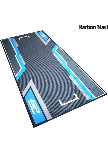 Universal Motosiklet Halısı Karbon - Siyah K-Trıcolor