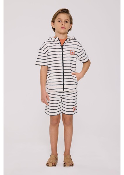 Bg Store Erkek Çocuk Çizgili Yelek